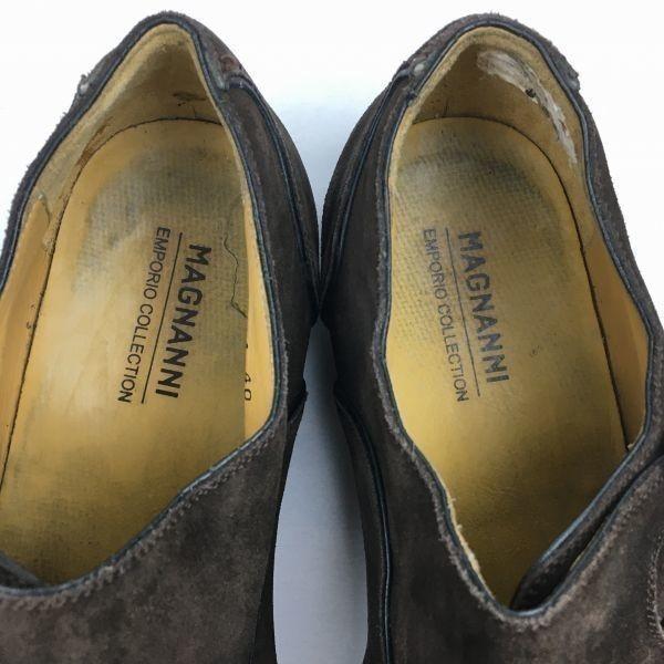 MAGNANNI Wildleder Doppel-Monk-Strap Business-Schuhe Größe 40 25,0 Herren(GEBRAUCHT)