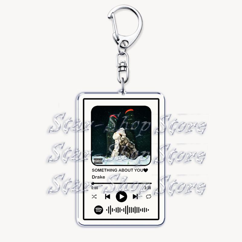 

Popular Hiphop Rapper Music Keychains for Women Accessories Bag $ome $exy $ongs 4 U Songs Playlist Code Keying Jewelry Fans Gift