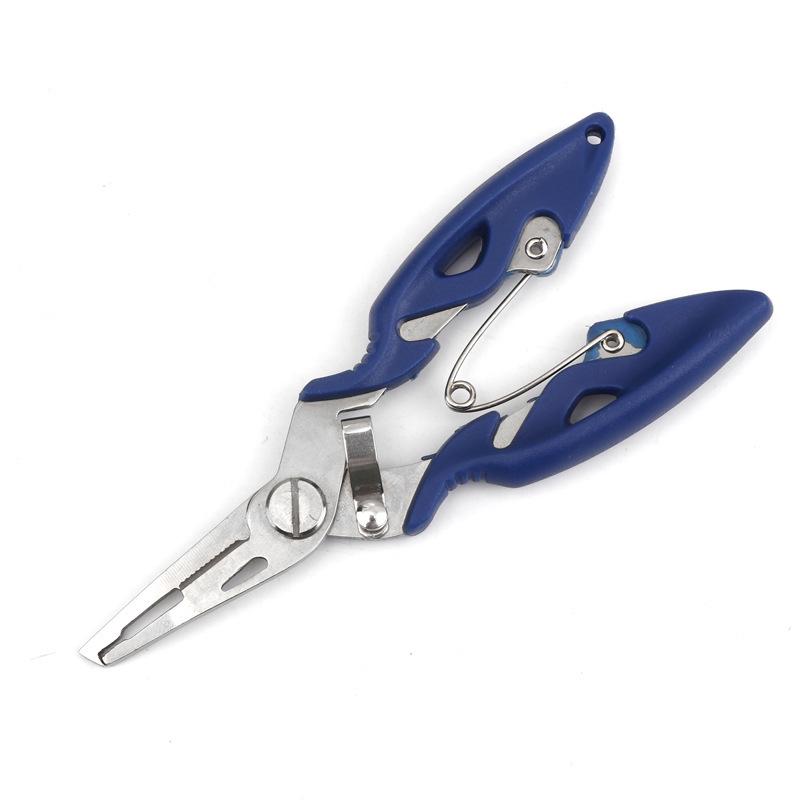 Lightweight Stainless Steel Fishing Pliers & Scissors - Multi-functional Tackle Tool with Hook Remover, Line Cutter, and Fish Gripper.