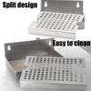 Modern Wall Mounted Nonrust Steel Draining Tray for Pubs and Kitchens with Delicate Design and Efficient Water Flows