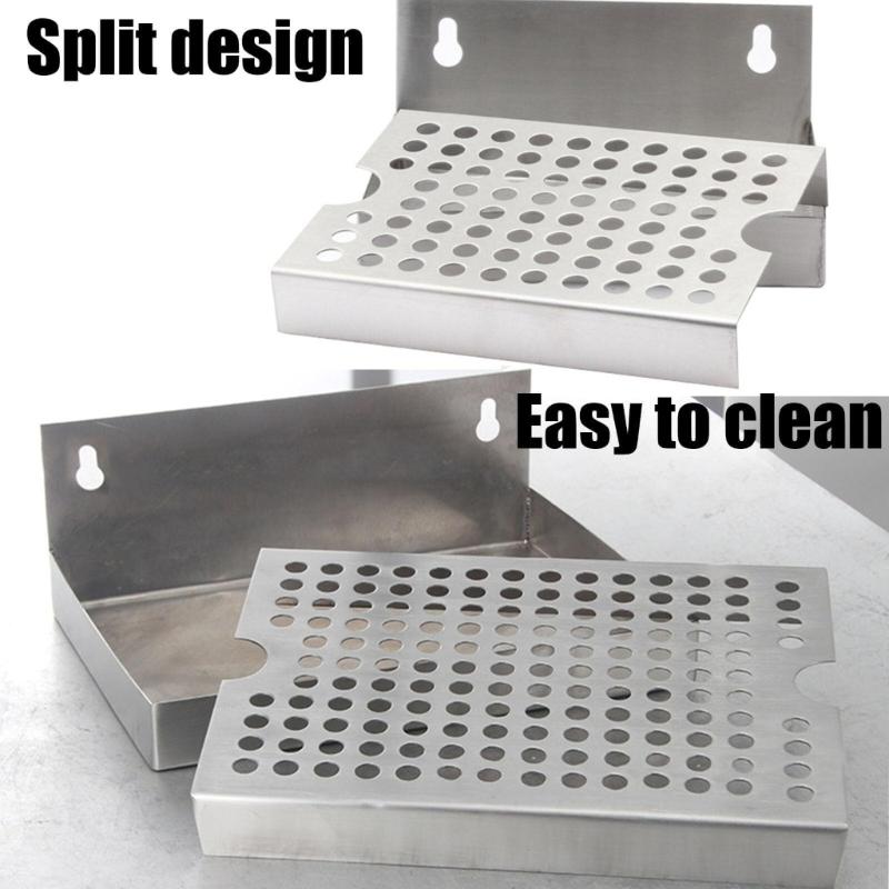 Modern Wall Mounted Nonrust Steel Draining Tray for Pubs and Kitchens with Delicate Design and Efficient Water Flows