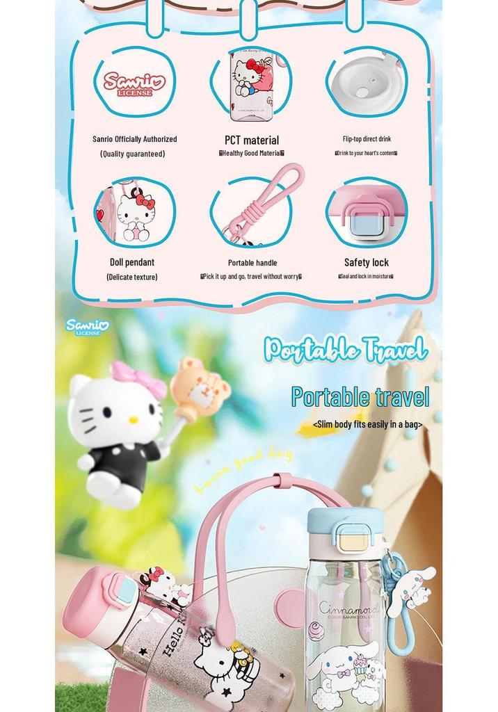 Hello Kitty Summer Water Cup - Stylish & Durable Anti-Fall Design for Students