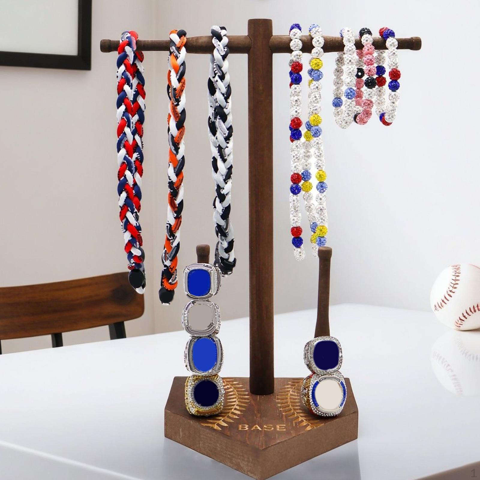 

Baseball Holder Necklace Hanger Multipurpose Gift rage Display Rack Softball Stand for