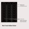 V-Shaped Dual-Purpose French Nail Art Stickers with Hollow Design