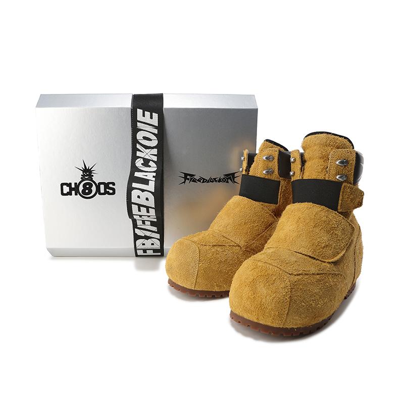 

[FR33 B-1] BLACK8MOB & FVVO Cowhide Snow boots 40 жовтий