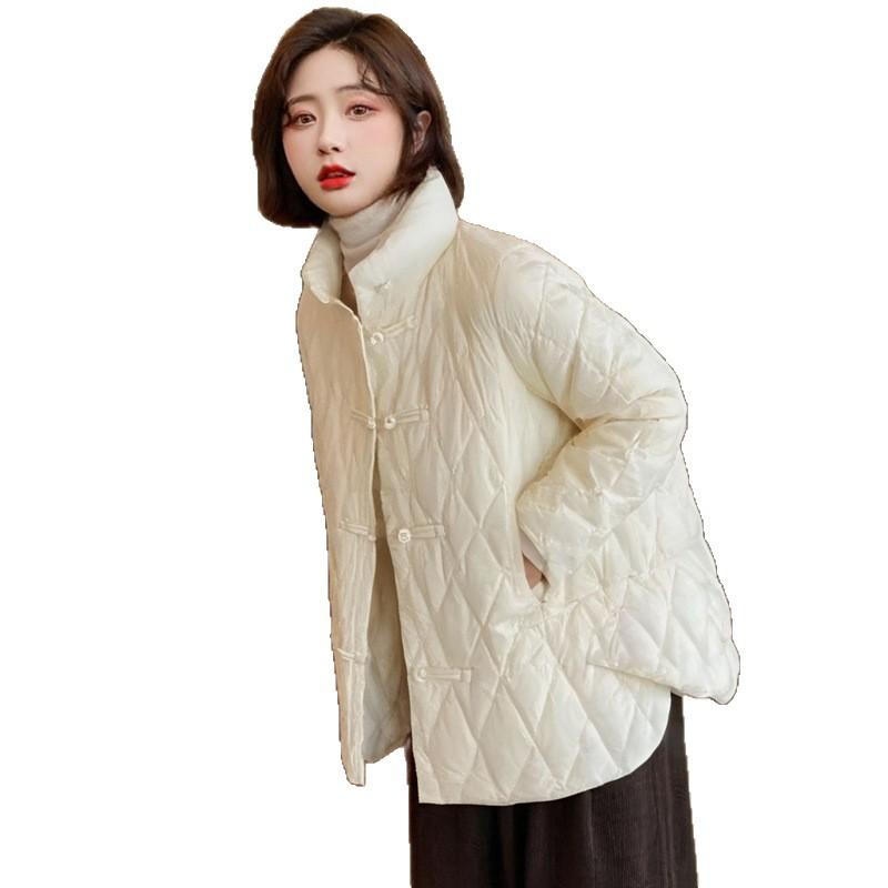 Down jacket light and thin women's winter women's clothing short white duck small fragrant wind small man Pinghu HD