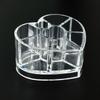 Heart-Shaped Transparent Makeup Organizer for Brushes, Pencils, and Lipsticks