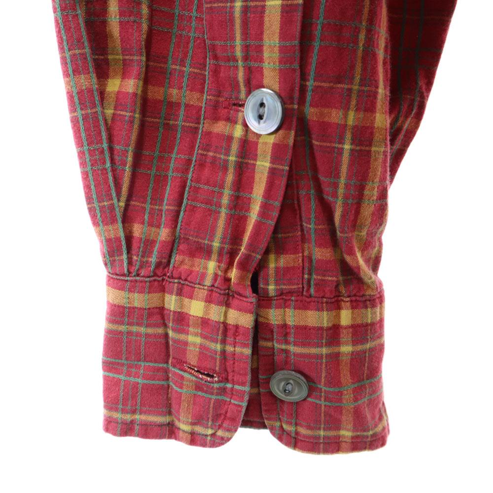 RRL 90s Initial tag Red 3 stars Old Check Pattern Long sleeve shirt Men's Used