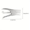 20 Sheets Nailer No-Jam Hand Grip Metal Stapler Heavy Duty Desktop Stapler Without Stitching Needle (Silver)
