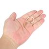 10pcs DIY Key Ring with Chain Portable Metal Key Chain Eye Screw Jewelry Pendant AccessoryGold 28mm