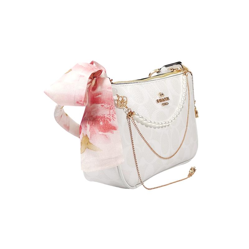 COACH shoulder bag [Customized bag] Nolita19 blue butterfly star diamond, ice blue bow ribbon, cat eye sparkling diamond White Knot Flower Rhyme