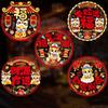Chinese Style Spring Festival Window Grilles Decorative Snake  Year Window Decals  Home Decoration