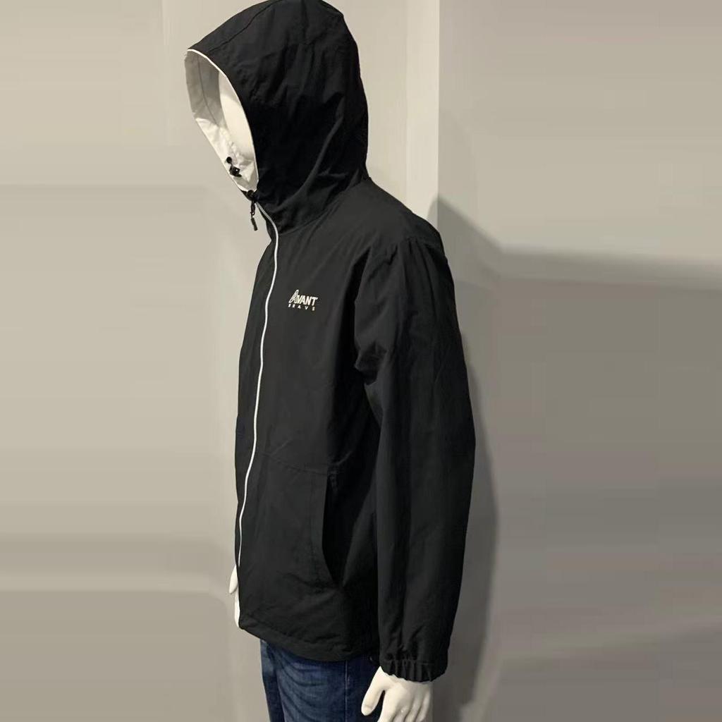 Herren Wendejacke mit Farbverlauf-Landschaftsdruck und Kapuze