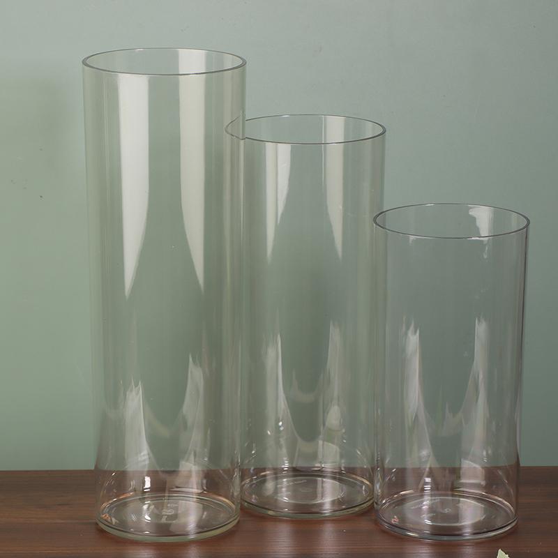 Hydroponic Plants Acrylic Cylinder Vase Transparent Fresh Flowers Decorative Bottles For Wedding Dining Table Centerpieces