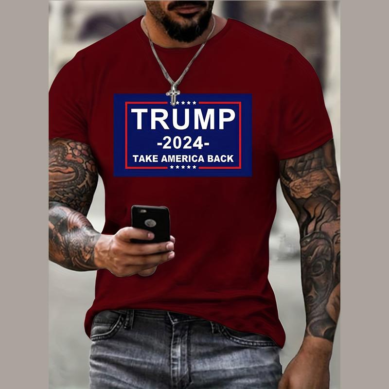 

Мужские футболки с надписью «Donald Trump Supporter», модные принты с буквами, новые мужские 3D-топы, футболка S красный
