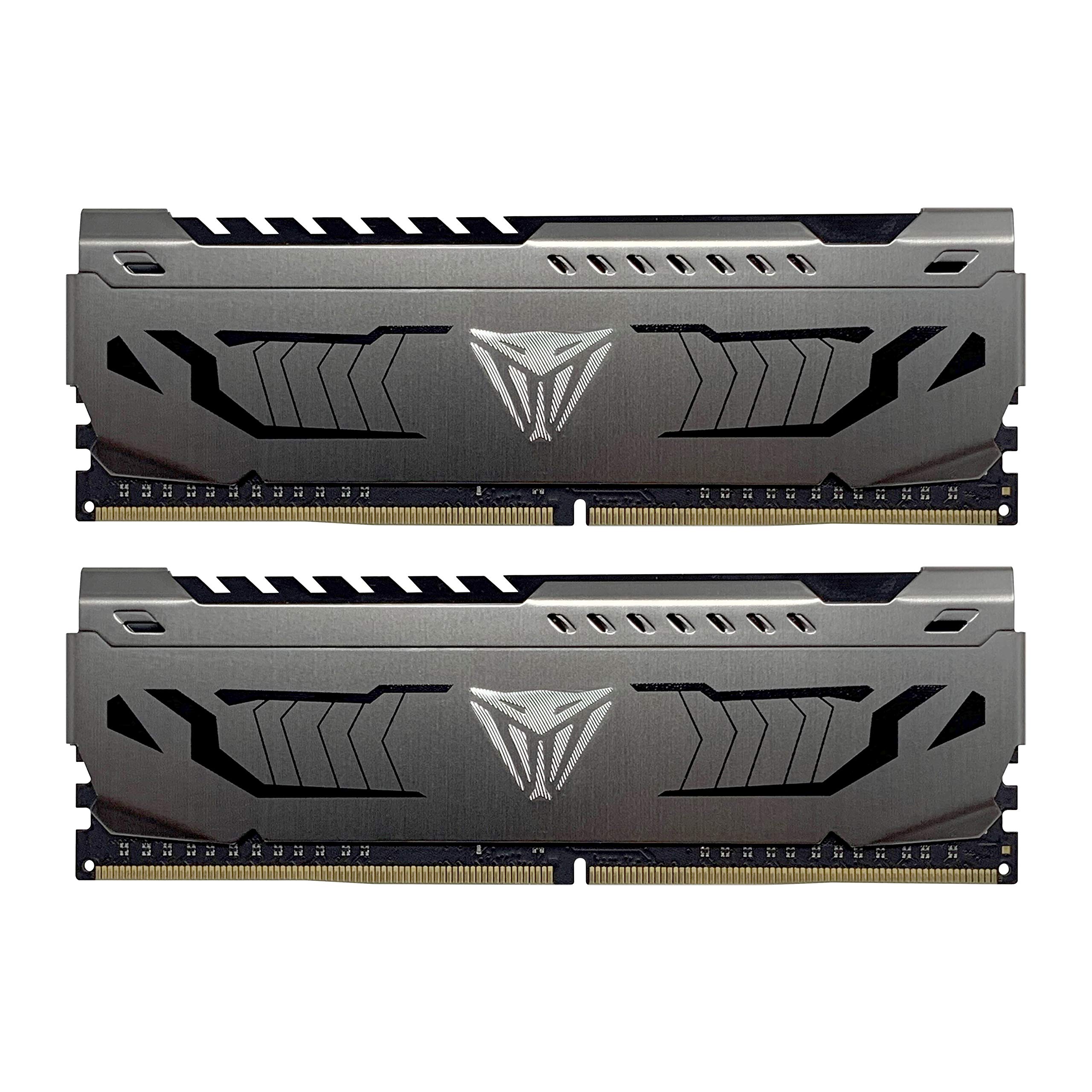 

Patriot Viper Steel DDR4 3200MHz 32GB x Aluminum Heatsink Desktop Memory PVS432G320C6K PC4-25600 (16GB 2) сірий колір
