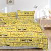 SpongeBob SquarePants Gezichten Patroon Beddengoed Set - 3 Delig Dekbedovertrek Cadeau voor Slaapkamer, Zonder VullingB114