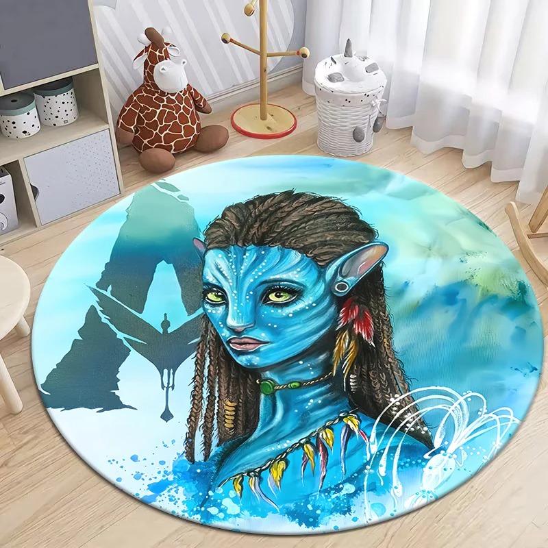 Disney Film The Avatar Printed Round Floor Mat Bedroom Living Room Sofa Chair Kitchen Door Carpet Decor Non-slip Rug