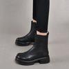 Fashion GKTINOO 2025 Autumn Winter Thick Heel Ankle Boots Women Warm Boots Shoes Handmade Genuine Leather Handmade Platform Boots 34-40