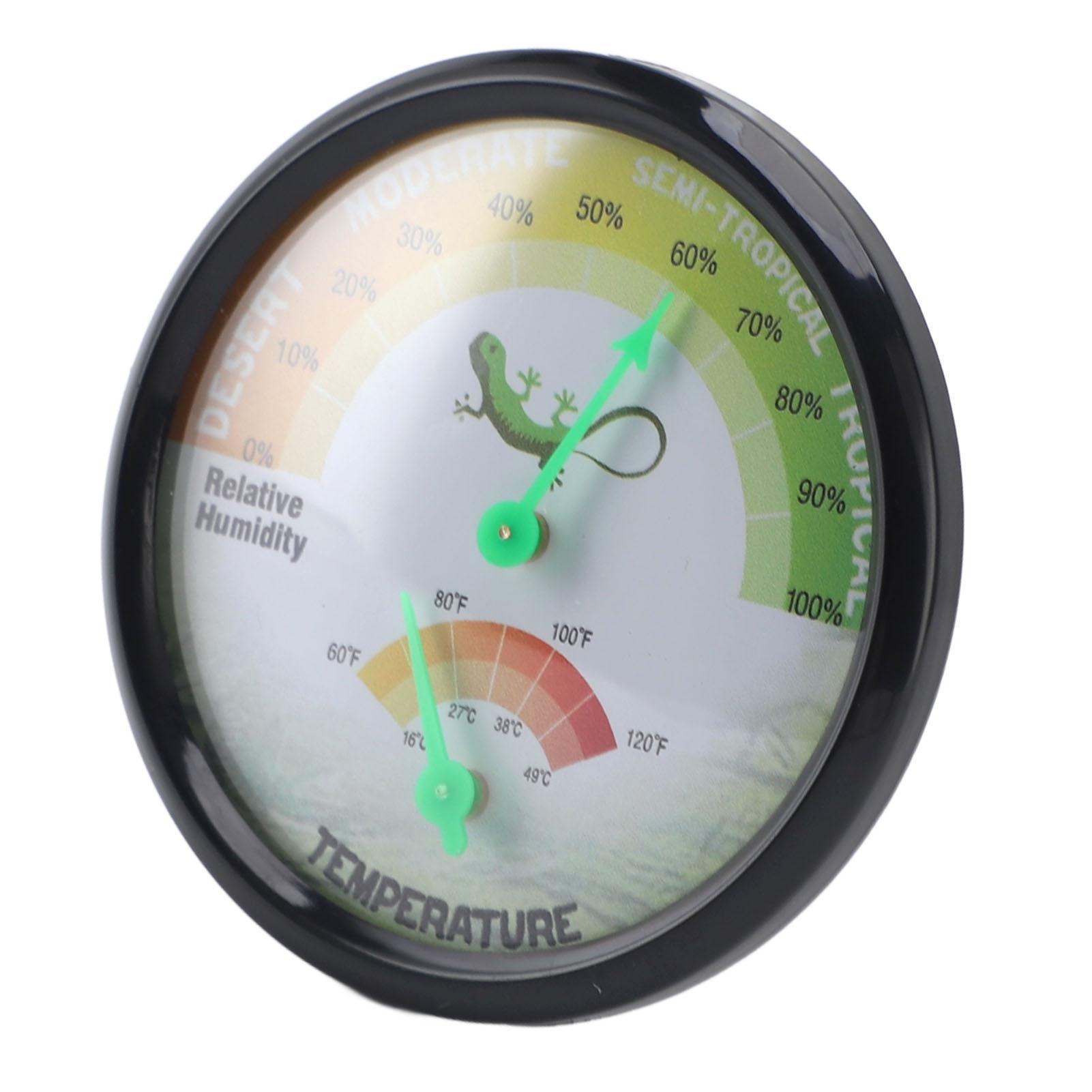 

Mechanical hygrometer meter hygrometer high pointer type for reptiles PET with compact design without battery required