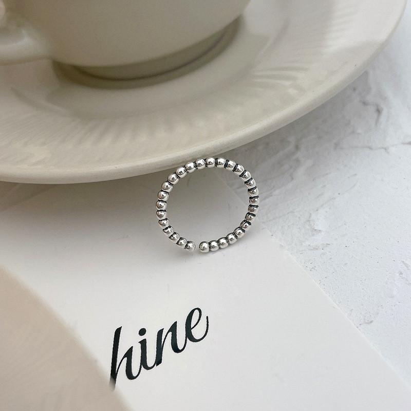 Silver 925 Trendsetting Adjustable Ring For Women Featuring Beautiful Pearl And Stylish Geometric Design