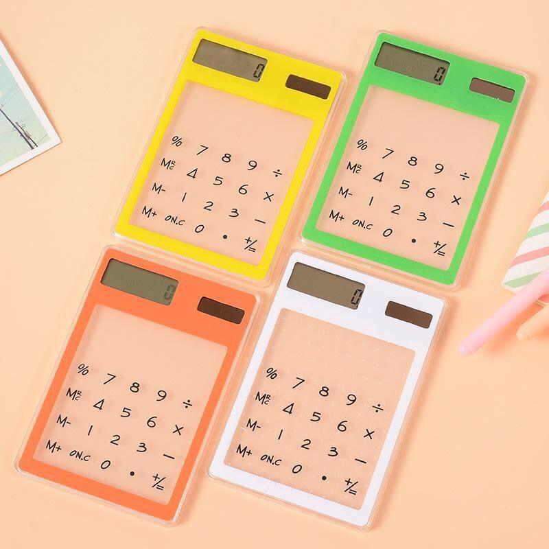 Solar-Powered Transparent Touch Screen Calculator with Custom Logo for Student and Business Gifts