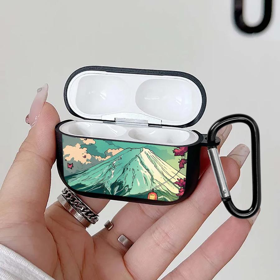Case For Airpods 1 2 Pro2 Pro3 3 Pro 4 Earphone Cases Cover Japanese Scenery