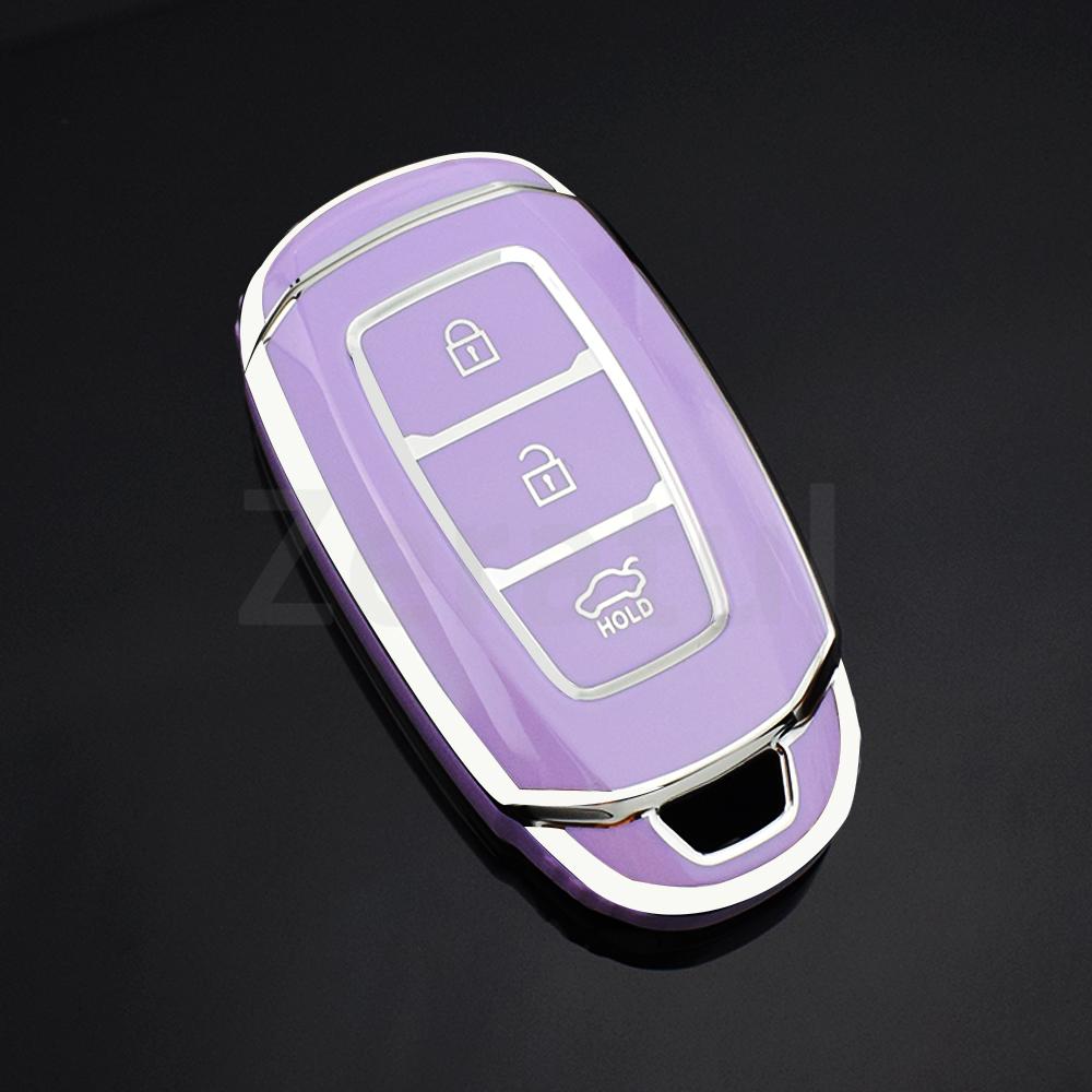 3 Buttons Tpu Shell Fob Car Key Case Full Cover For Hyundai Santa I30 Ix35 Encino Kona Solaris Azera Grandeur Elantra Accent Fe