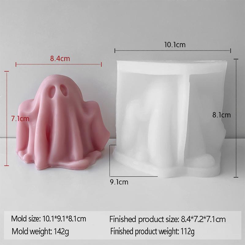 Halloween Cute Ghost Candle Silicone Molds New  DIY Resin Concrete Plaster Soap Mould Party Festive Ornaments Home Decor