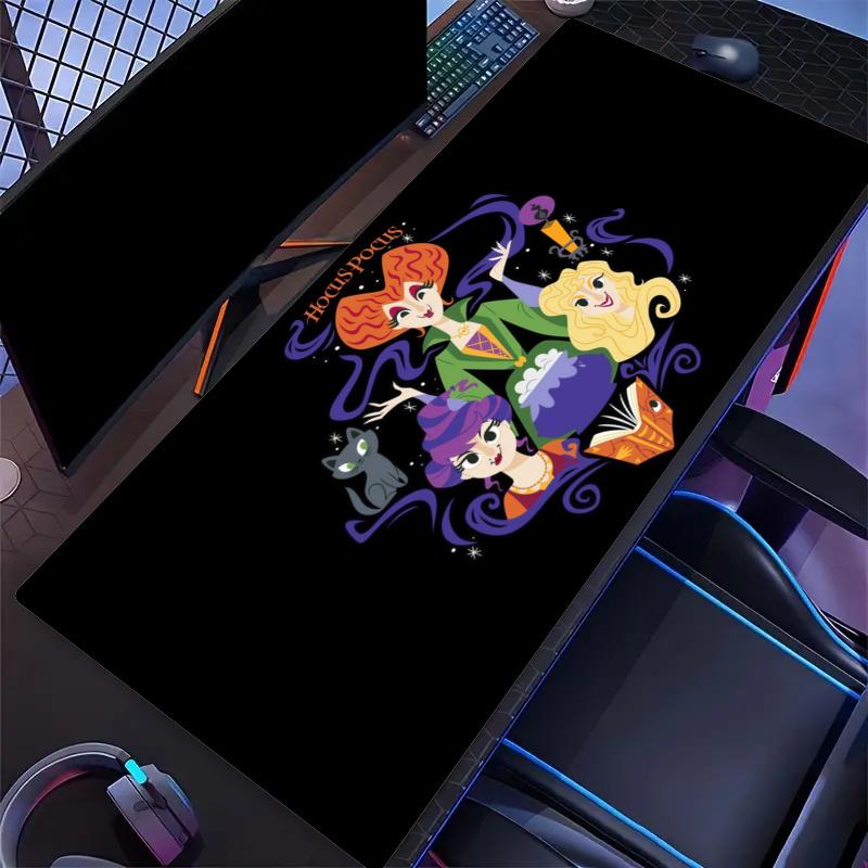 Hocus Pocus Mouse Pad, Large Gaming Desk Mat, Non-slip XXL Mousepad for Laptop & Tablet, Mini PC Playmat with Stitched Edges