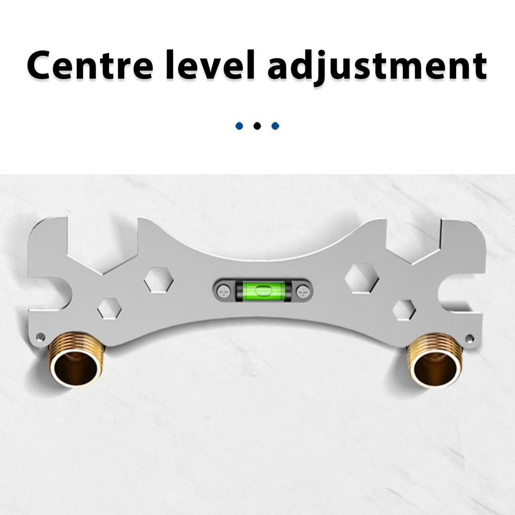 Shower Install Wrench Special Wrench Multifunctional Bathroom Wrench with Level Faucet Plumbing Install Tool