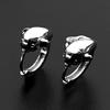 Niedliche 3D-Delfin-Huggie-Creolen für Damen Herren Edelstahl Tier Meeres-Meeresbewohner Piercing Ohrring Schmuckzubehör