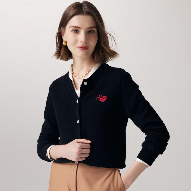 

PALUOPO Женский кардиган из 100% кашемира, интарсия, вязаный S