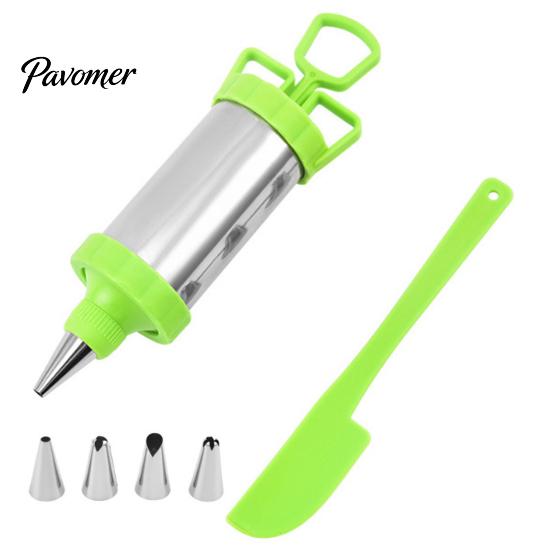 Homemade Biscuit Maker Machine Stainless Steel Cookie Press Decorating Piping Kit, Ergonomic Push Dispenser And Durable Nozzles Design, Handheld Icing