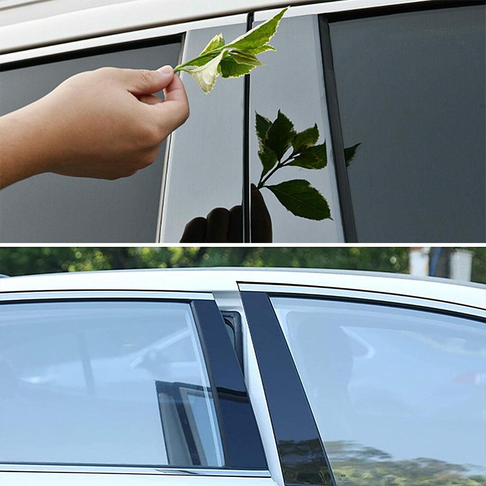 New 6Pcs For Toyota Camry 06-11 Door Window Pillar Post Cover Trim Gloss Piano Black