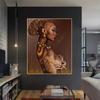 Moderne Sexy Afrikanische Schwarze Frauen Leinwand Gemälde Wand Kunst Dekorative Bilder Drucke Poster Wohnzimmer Dekoration Malerei