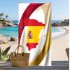 Asciugamano da Spiaggia Stampa Calcio Spagna Asciugatura Rapida Super Assorbente Morbido Asciugamano da Bagno per Nuoto Spiaggia Viaggio Souvenir Regalo