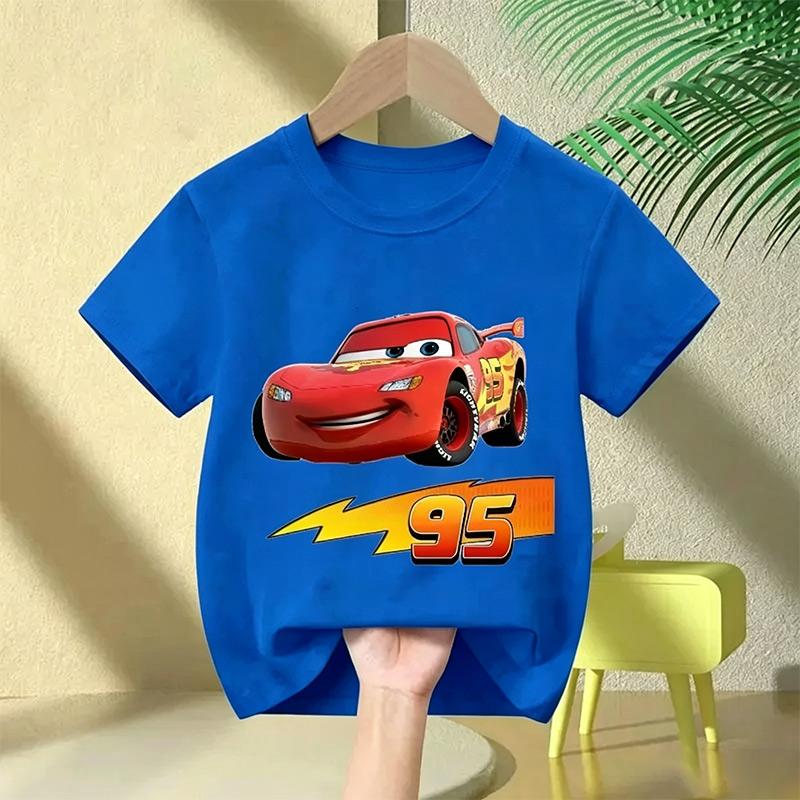 Cars Summer 2026 T-Shirt Lightning McQueen Short Sleeve for Boys and Girls Combinable with Everything