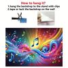 2D Concert Party Background, Multicolor Music Notes & Swirling Light Effects Themed Backdrop