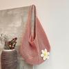 Trendy Hollow Out Weave Straw Bag Bohemian Beach Handbag Hollow Tote Bag Large Capacity Shopping Beach Bag