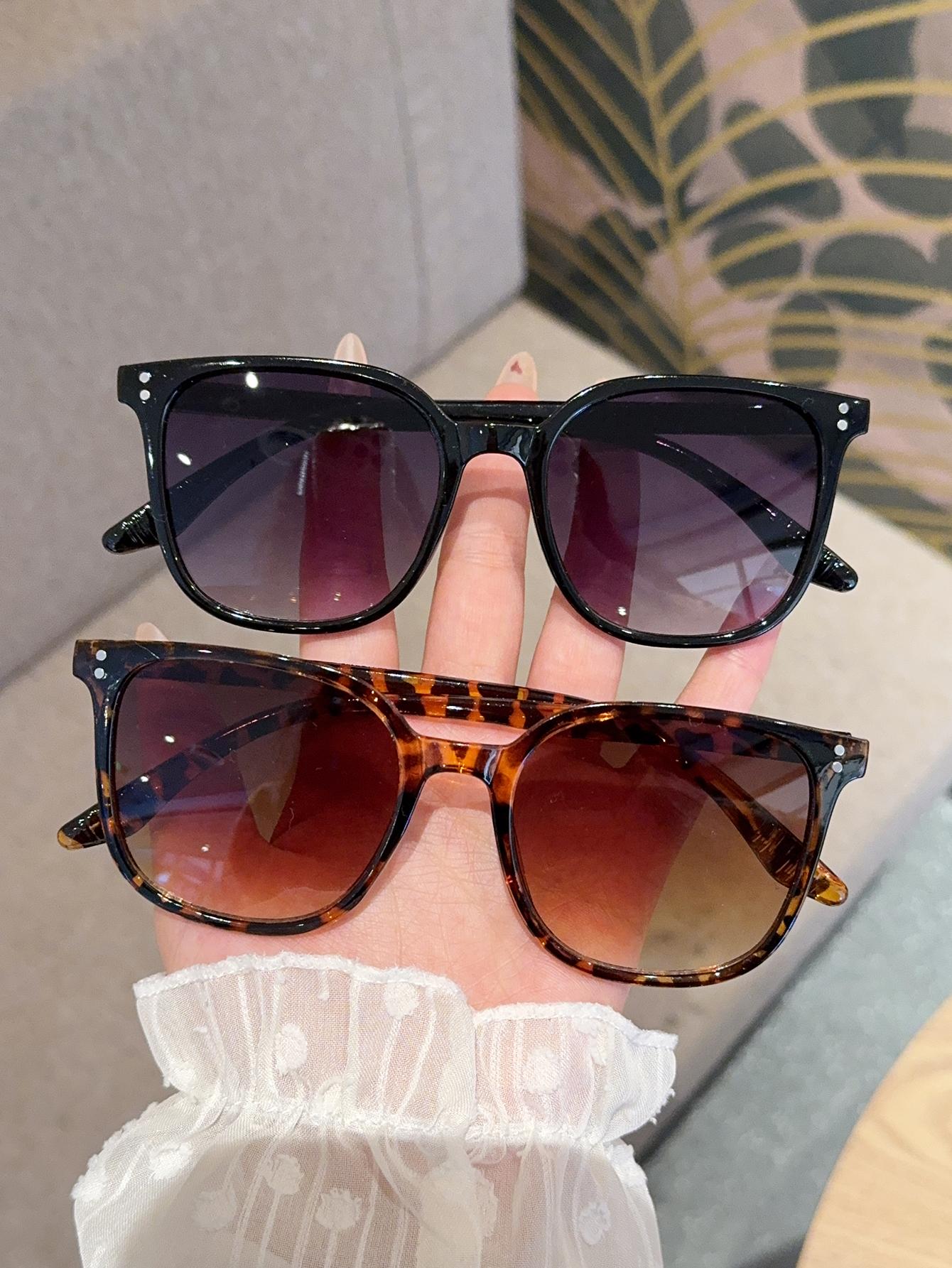

2/3Pcs Fashionable Square Frame Eye Set with Rice Nail Decoration Suitable for Daily Work Clothing Casual Decoration Unisex