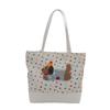 Trendy White Pu Tote Bag For Women Spacious Vintage Crossbody Handbag