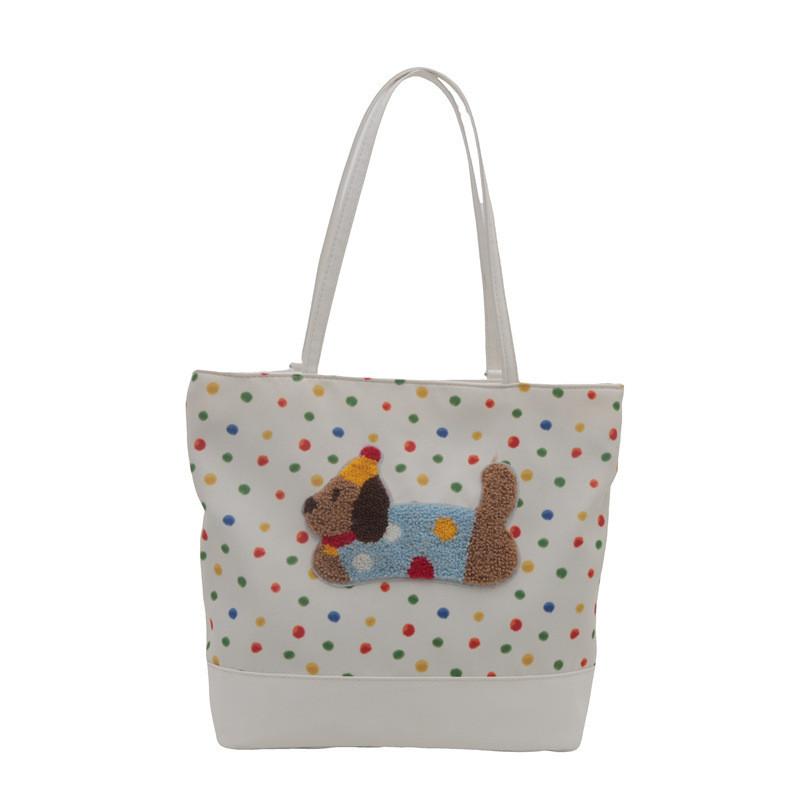 Trendy White Pu Tote Bag For Women Spacious Vintage Crossbody Handbag