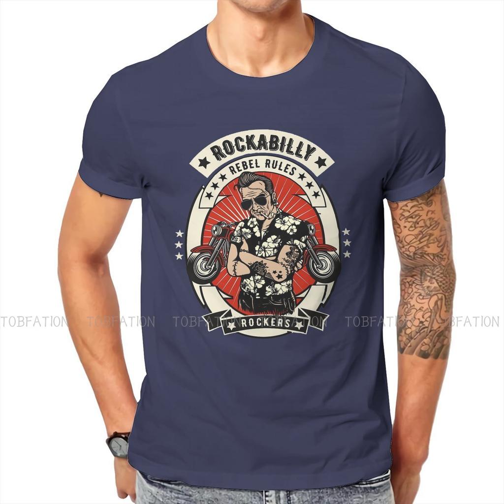 ZX Rockabilly Psychobilly Bikers Rock and Roll Vintage Rockers Essential T Shirt Classic Men Clothes Tops Cotton Crewneck T Shirt