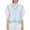 Autumn and Winter New Loose V-neck Women's Sweater Vest Fashion Sleeveless Knitted Pullover Vests Woman Warm Plus Size Knitwear Waistcoat 24626