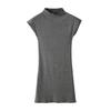 Spice Girl Semi-turtleneck Elastic Slim Dress Children Summer Skinny Short Sleeve Knitted Bottom Hip Wrap Skirt