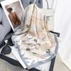 New Fashion 71CM Outer Simulation Silk Square Scarf Korean Thin Plant Flower Silk Scarf Women's Professional Scarf