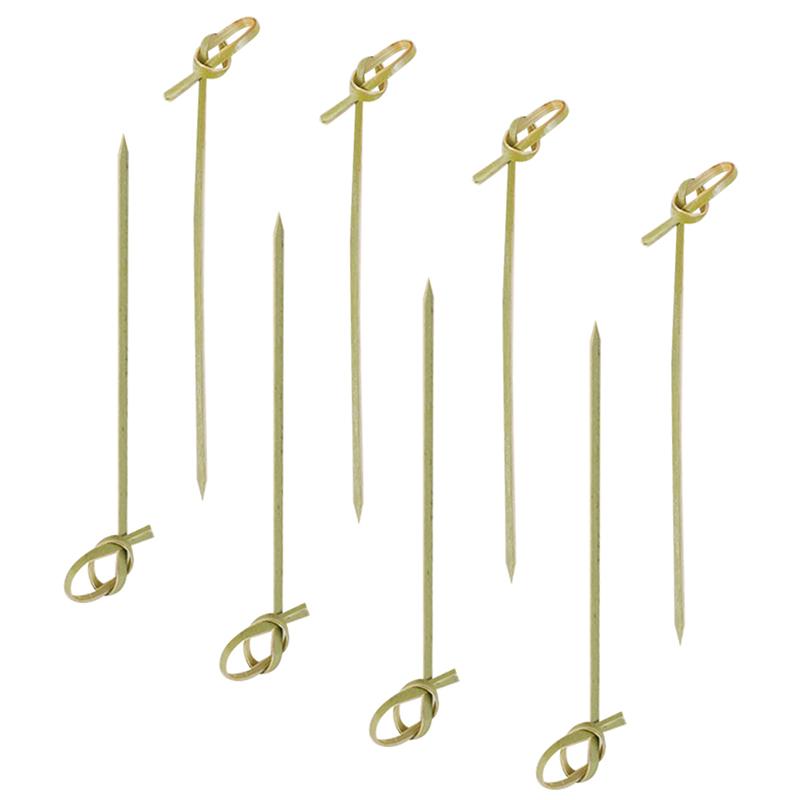 100pcs 9/12cm Bamboo Food Picks Buffet Cupcake Fruit Fork Party Cake Dessert Salad Vegetable Sticks Cocktail Toothpick Skewer