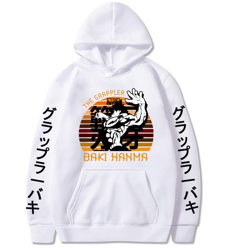 Hanma Baki Japanese Animation Hoodies Men Fashion Long Sleeve Sweatshirts Women Casual Streetwear Pullovers Sudaderas