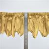 2Meters Gold Silver Goose Feathers On Tape Trims Ribbon Dress Feather Fringe Trim Plumes Clothes Wedding Needlework Decoration